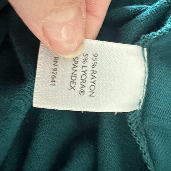 J. Jill Wearever Collection Blue Green Tunic Womens XL Boho Top Flowy Casual - Picture 5 of 7